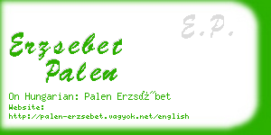 erzsebet palen business card